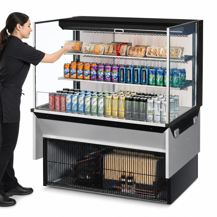 Product image #5 for Turbo Air 48-Inch Drop-In Low-Profile Horizontal Open Refrigerated Display Case, 15.2 Cu. Ft.