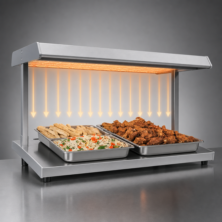 Product image #4 for Hatco Glo-Ray® Free-Standing Heated Shelf, 24" W x 21-1/2" D, Stainless Steel Top