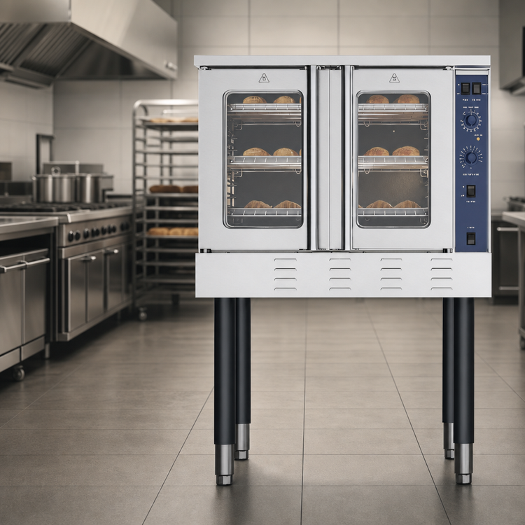 Product image #5 for KoolMore 38-Inch Full-Size Single-Deck Natural Gas Commercial Convection Oven with Dual Glass Doors