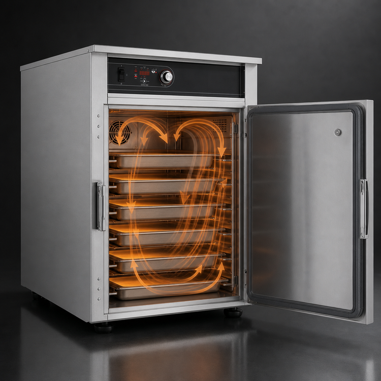 Product image #4 for FWE G2 Series Mobile Half-Height Low Temp Cook & Hold Smoker Cabinet Oven, 7 Full-Size Pan Capacity