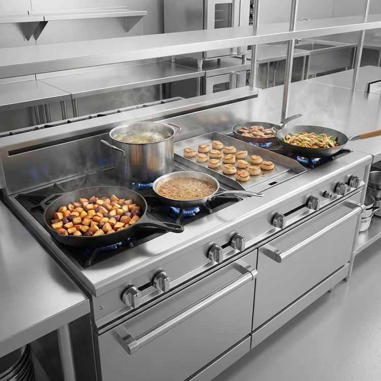 Product image #3 for Jade Range Titan JTRH-6HT 72-Inch Six Hot Top Cabinet Base Gas Range