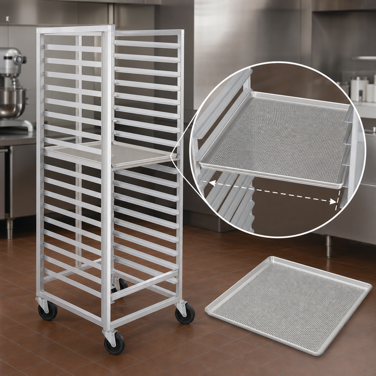 Product image #4 for Mobile Aluminum Donut Screen Rack for 23 x 23 Screens, 13-Screen Capacity