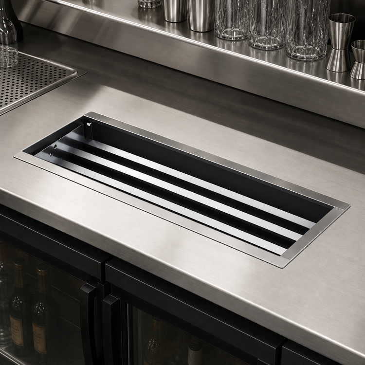 Product image #4 for Krowne Royal Series Double Built-In Speed Rail, 34 x 10 Inches, Stainless Steel