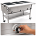 Thumbnail image #4 for Eagle Group 82-Inch Portable Electric Hot Food Table with 5 x 12 x 20 Dry Wells, Open Base, 208V