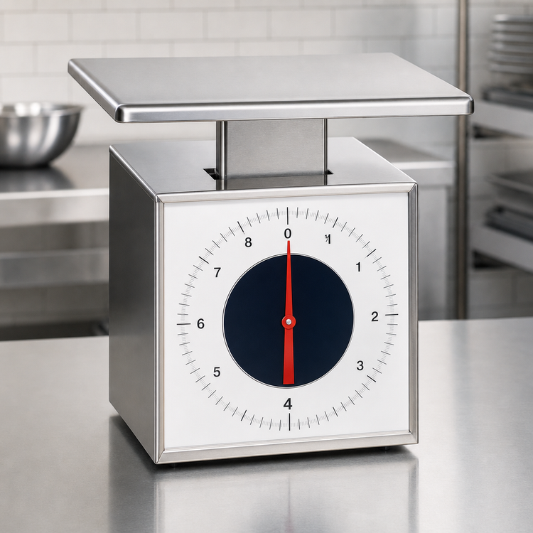 Product image #4 for Edlund Compact Series SS-16O Stainless Steel Fixed Dial Portion Scale with Oversized Platform