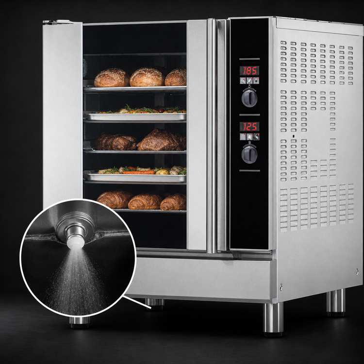 Product image #4 for Moffat Turbofan G32D5 Full-Size Gas Single-Deck Convection Oven with Glass Door, Digital Controls, and 5 Sheet Pan Capacity