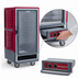 Thumbnail image #4 for Metro C5 3 Series Mobile 3/4 Height Insulated Heated Holding Cabinet with Clear Polycarbonate Door, 27 Pan Capacity, 120V