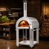 Thumbnail image #4 for Omcan Stainless Steel Wood-Burning Pizza Oven with 25.19 x 29.5-Inch Brick Cooking Area