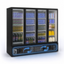 Thumbnail image #4 for Howard-McCray Four-Section Glass Door Refrigerator Merchandiser, 102 Cu. Ft., Bottom-Mount Self-Contained, Black