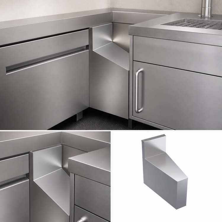 Product image #4 for Krowne Royal Series Rear Corner 15° Underbar Angle Filler, 24-Inch Front-to-Back, Stainless Steel