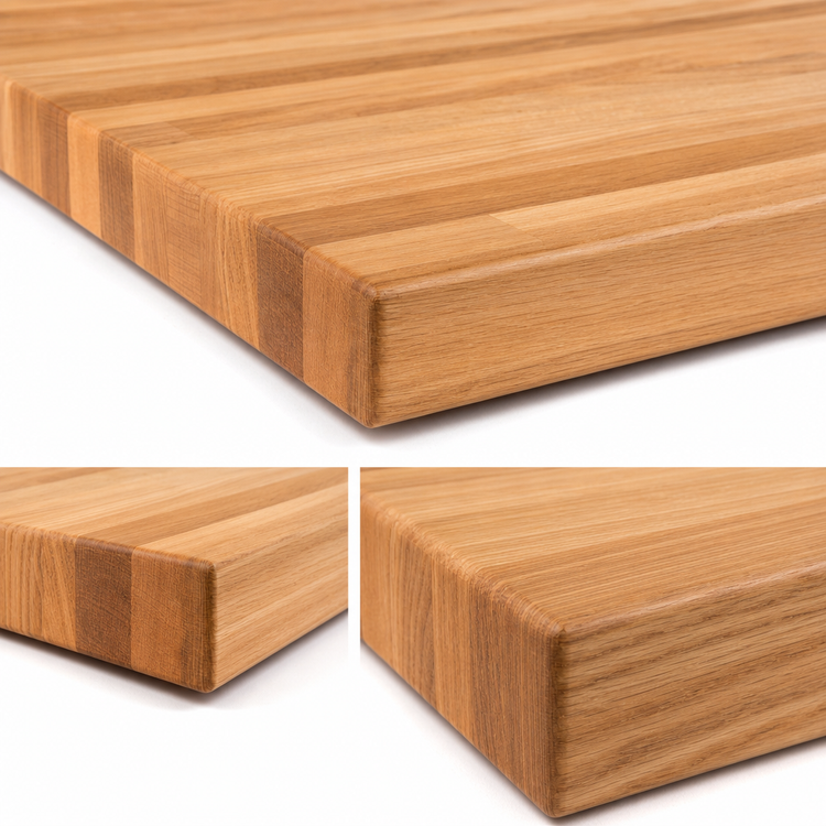 Product image #4 for John Boos Appalachian Red Oak Blended Rails Edge-Grain Island Countertop, 108" x 32", 1-1/2" Thick, Penetrating Oil Finish