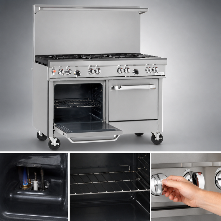 Product image #4 for Southbend Ultimate 48-Inch Gas Restaurant Range with 7 Burners, Standard Oven, and Cabinet Base
