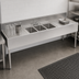 Thumbnail image #5 for Top Shelf TSF Series 3-Compartment Underbar Stainless Steel Sink Unit with Left and Right Drainboards, 96