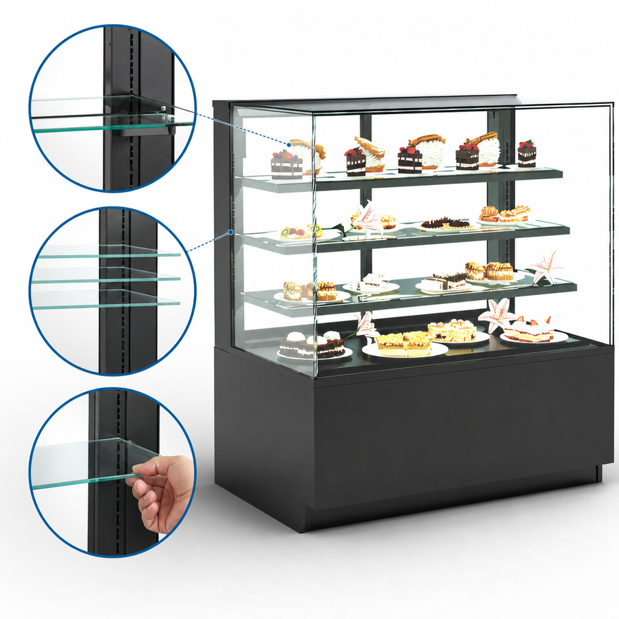 Three Adjustable Glass Shelves
