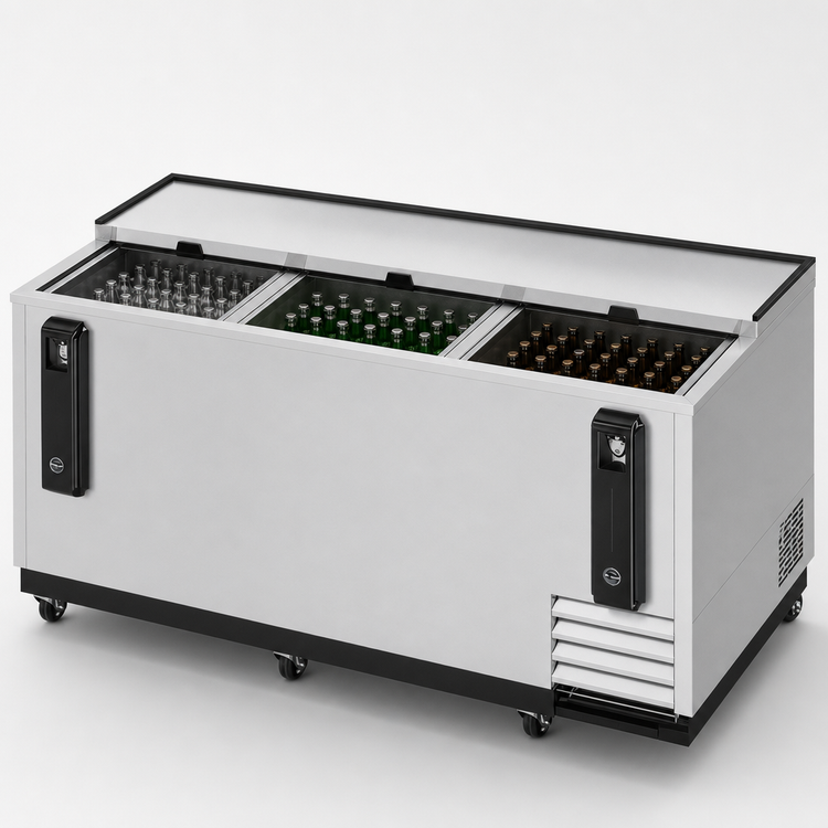 Product image #4 for Turbo Air Super Deluxe 80-1/2-Inch Wide Stainless Steel Bottle Cooler, 22.6 Cu. Ft.