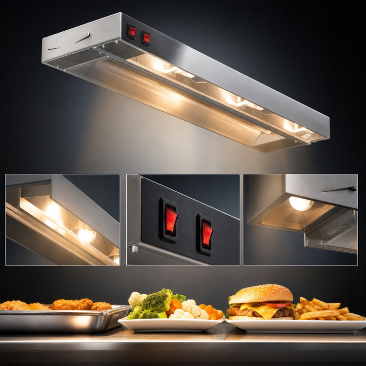 Product image #4 for RedHots 108-Inch Single High-Watt Lighted Strip Heat Lamp with Remote, 120V