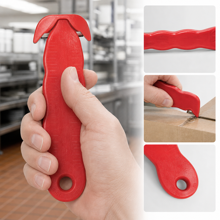 Product image #4 for Klever Kutter™ Disposable Carton Opener, Red 3-Pack