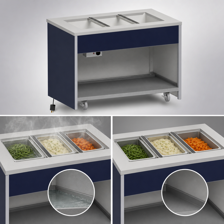 Product image #4 for Atlas Metal INFH-4 4-Pan Mobile Electric Hot Food Unit