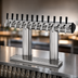 Thumbnail image #4 for Perlick 10-Faucet Glycol-Cooled Winged Bridge Countertop Draft Tower, Stainless Steel