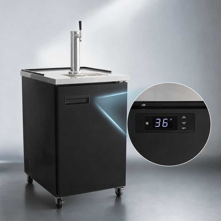 Product image #4 for Serv-Ware 24-Inch Single-Tower 1-Faucet Beer Dispenser Keg Cooler