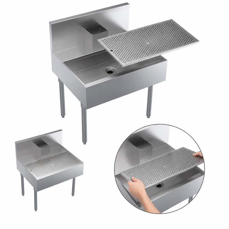 Product image #4 for Krowne Royal Series 30-Inch Underbar Beer Drainer, Stainless Steel