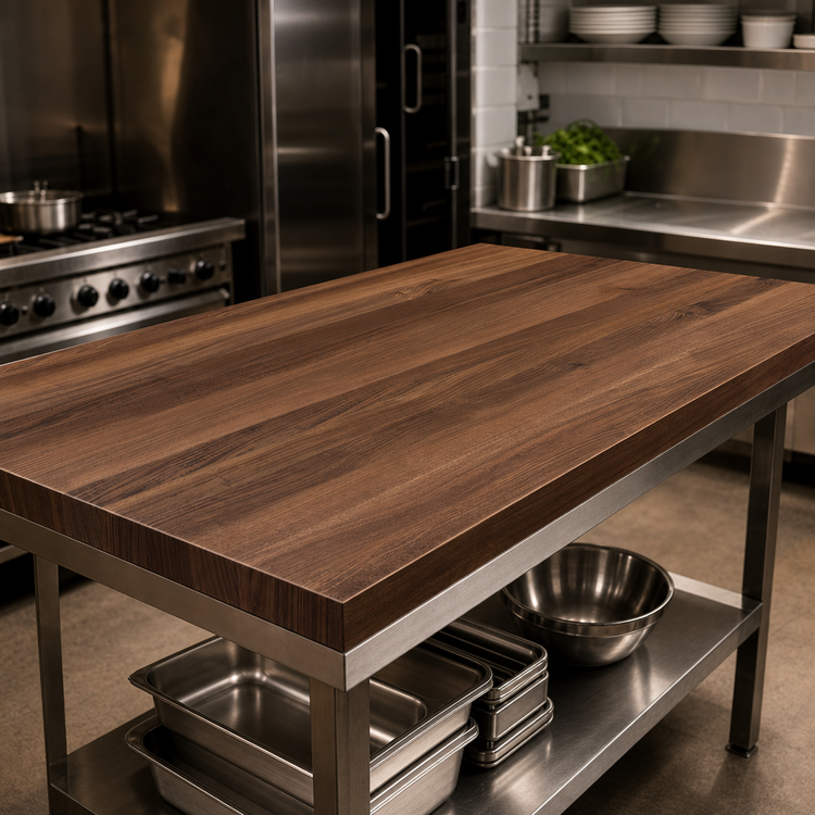 Product image #4 for 72-Inch x 42-Inch American Black Walnut Edge Grain Kitchen Countertop
