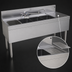 Thumbnail image #4 for Glastender Four-Compartment 24-Inch Deep Underbar Sink Unit with Right Drainboard, 60-Inch Wide