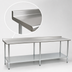 Thumbnail image #4 for Eagle Group Budget Series 144-Inch 430 Stainless Steel Work Table with Rear Up-Turn and Undershelf
