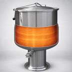 Thumbnail image #4 for Crown DP-100 100 Gallon Direct Steam Stationary Kettle with Pedestal Base