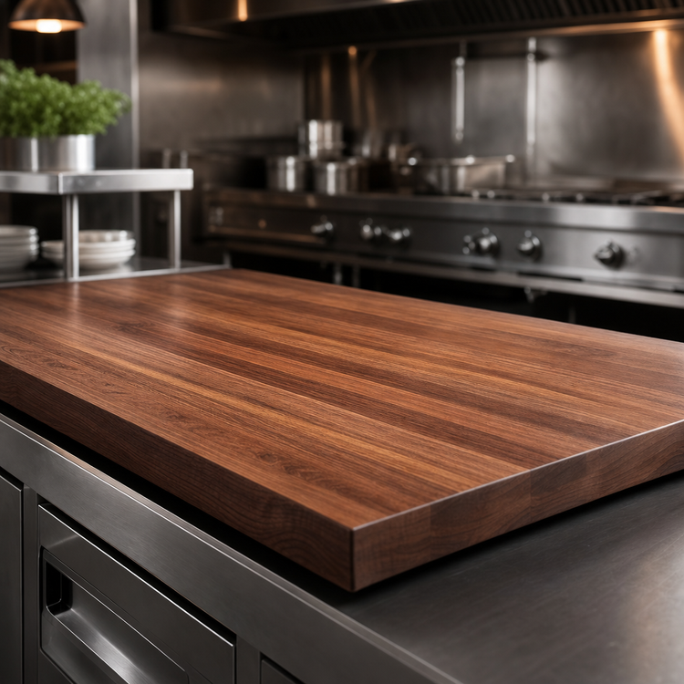 Product image #4 for John Boos Boos Block American Black Walnut Edge Grain Kitchen Countertop - 108 x 32 x 1-1/2 Inch, Penetrating Oil Finish