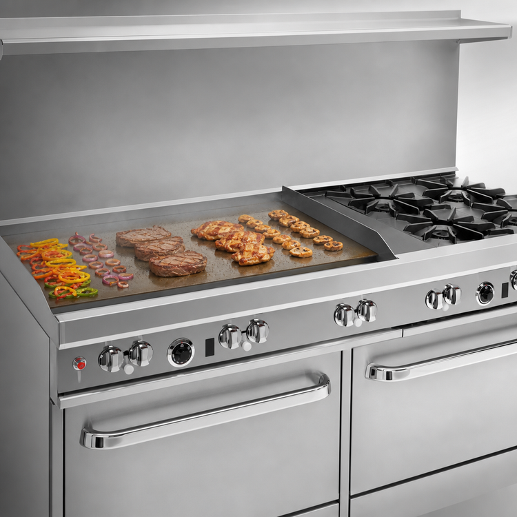Product image #4 for Southbend Ultimate 60-Inch Gas Restaurant Range with 2 Star/Sauté Burners, 48-Inch Griddle, and 2 Standard Ovens