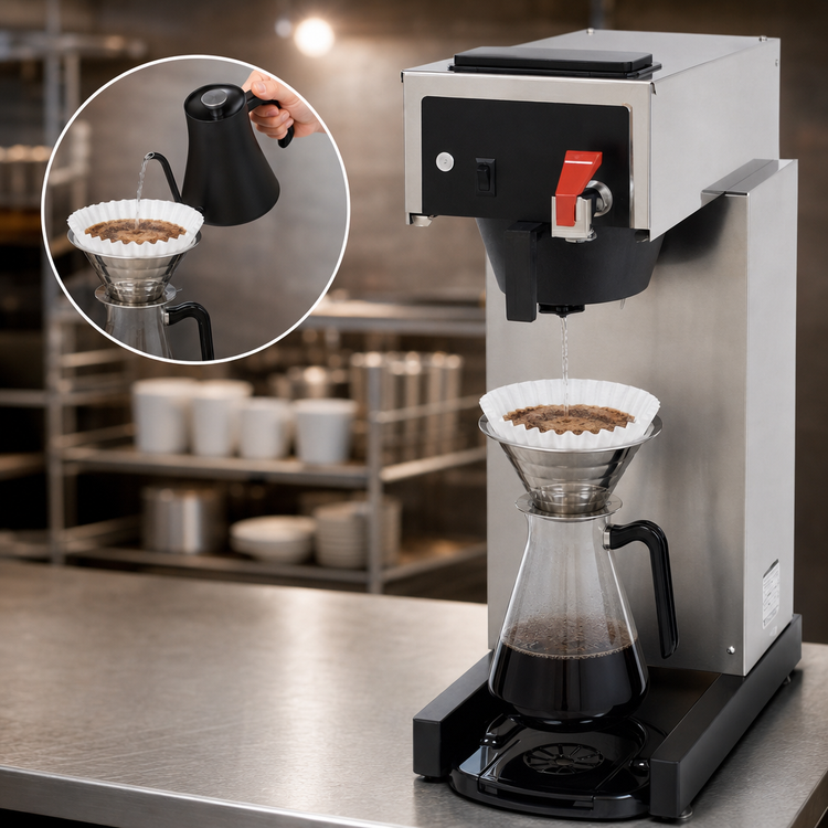 Product image #4 for Gourmet 1000 Automatic Fill Thermal Coffee Brewer with Hot Water Faucet, Single Brewer, 120V