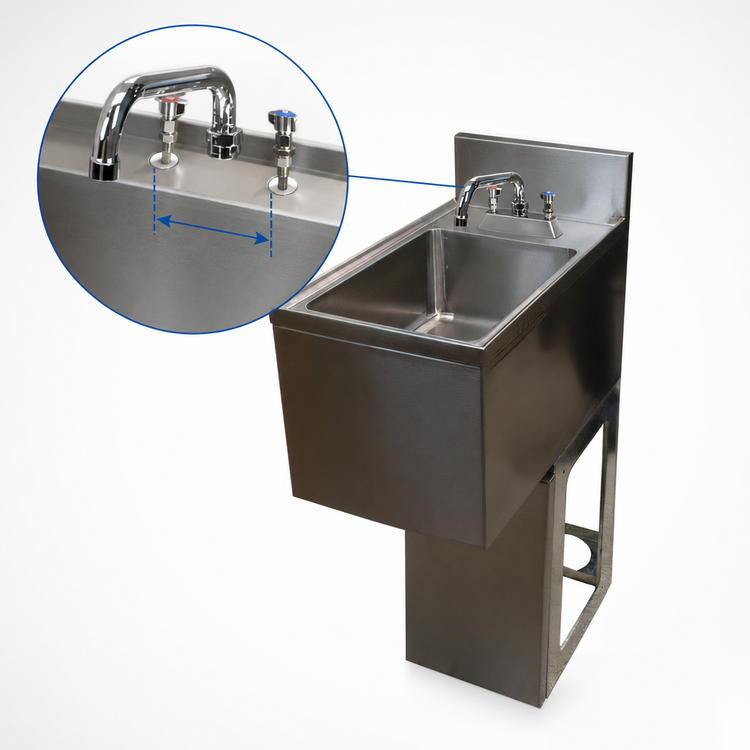 Product image #4 for BK Resources 12 Inch Wide Underbar Dump Sink with 10 x 14 x 6 Bowl and Pedestal Base