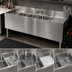 Thumbnail image #4 for Choice Four-Compartment Underbar Sink Unit with Dual Drainboards and Deck-Mount Faucet, 84 Inch W x 24 Inch D