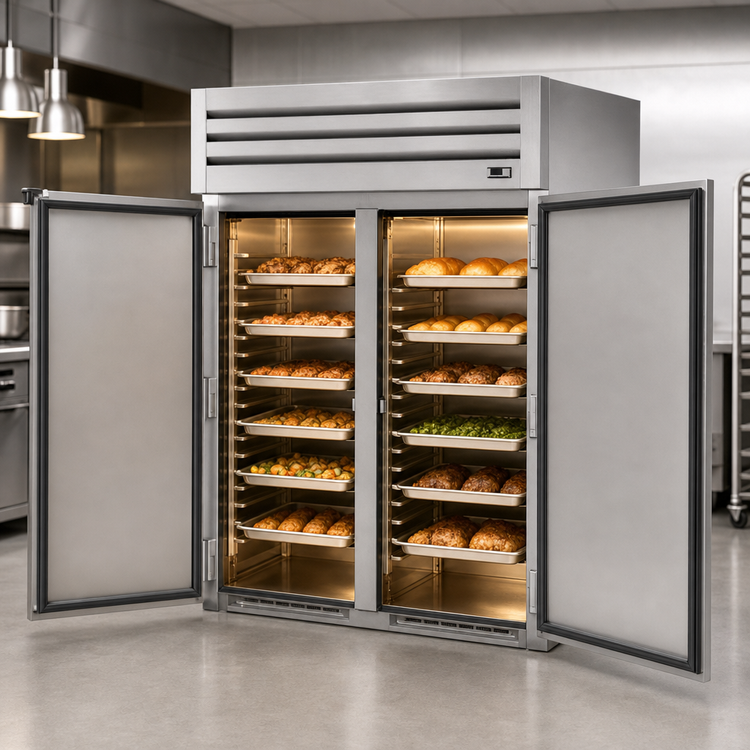 Product image #4 for True SPEC SERIES Two-Section Roll-In Heated Holding Cabinet with Solid Swing Doors