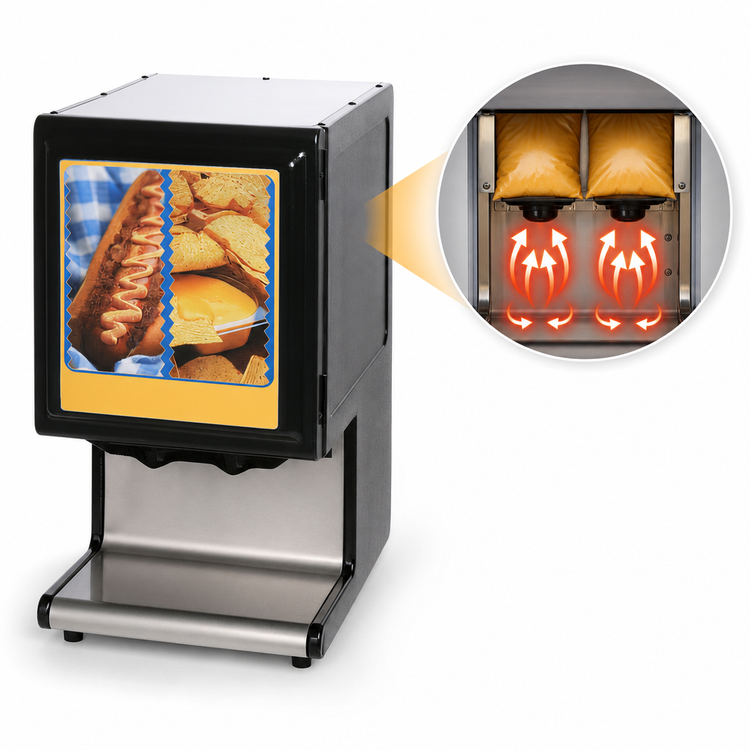 Product image #4 for Star HPDE2 Countertop Dual-Pouch Nacho Cheese Hot Food Dispenser