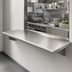 Thumbnail image #4 for Pass-Thru Built-In Stainless Steel Shelf with Wall Bracket, 132 Inch W x 24 Inch D