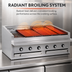 Thumbnail image #4 for Bakers Pride Dante Series 48-Inch Low-Profile Countertop Gas Radiant Charbroiler with Floating Rod Grates