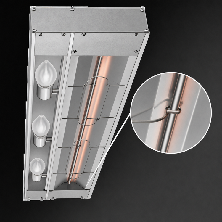 Product image #4 for Hatco Glo-Ray 18-Inch Lighted Infrared Strip Heater, Aluminum, 570 Watts