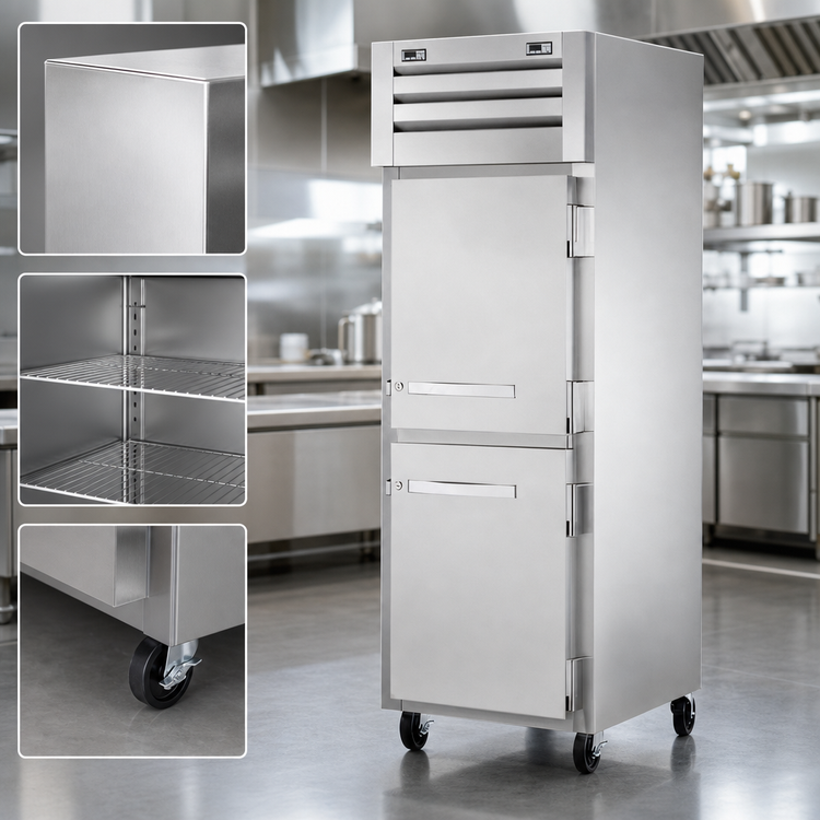 Product image #4 for True SPEC SERIES One-Section Dual-Temperature Reach-In Refrigerator/Freezer with 2 Half Doors and Top-Mounted Compressor