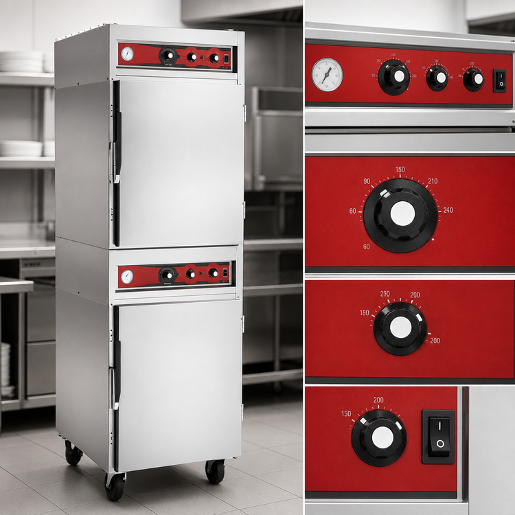 Product image #4 for Vulcan VRH88 Double-Deck Mobile Cook and Hold Oven, 2 Compartments, Mechanical Controls