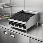Thumbnail image #4 for Vollrath CBGHD-72 72-Inch Stainless Steel Countertop Charbroiler, Manual Controls, Radiant/Lava Rock Heat