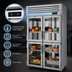 Thumbnail image #4 for Turbo Air PRO Series Two-Section Reach-In Refrigerator with 4 Glass Half Doors, Top Mount, 47.36 Cu. Ft.