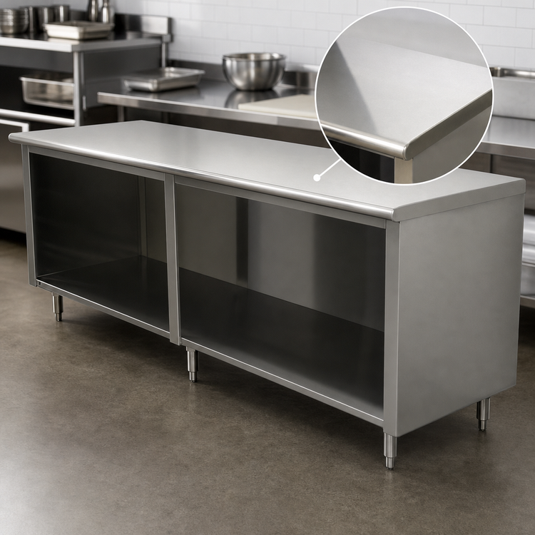 Product image #4 for Advance Tabco Special Value Economy 96-Inch x 24-Inch Flat Top Open Base Stainless Steel Work Table