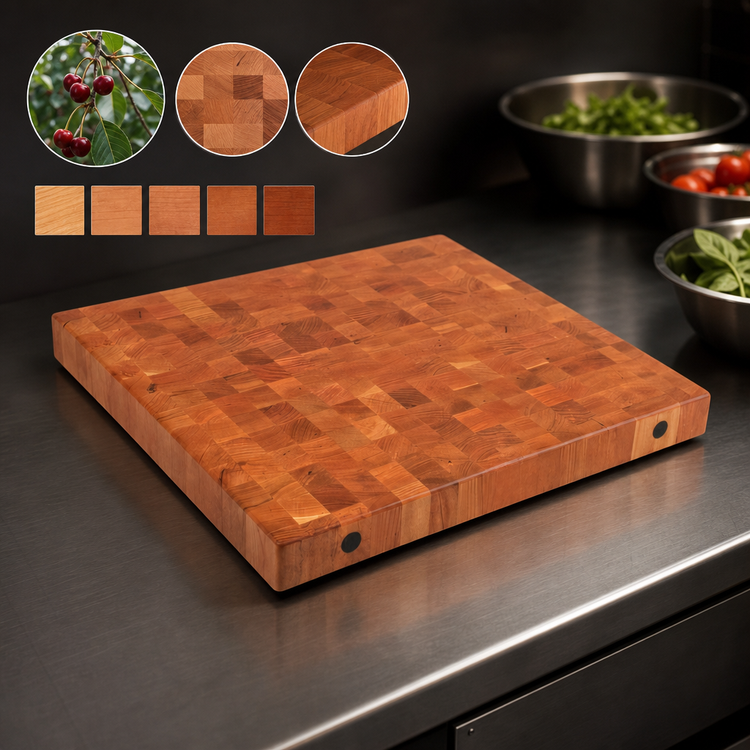 Product image #4 for John Boos Boos Block End Grain American Cherry Island Countertop, 30 Inch x 27 Inch x 7 Inch Thick