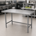 Thumbnail image #4 for Advance Tabco 144-Inch x 24-Inch 16-Gauge 304 Stainless Steel Work Table with Open Base and Crossrails