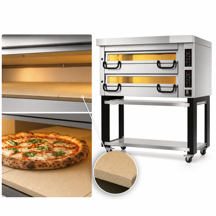 Product image #4 for PizzaMaster PM 912ED Two-Deck Full-Size Electric Stone Hearth Pizza Oven with Stand