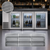 Thumbnail image #4 for True 72-1/8-Inch Two-Section Back Bar Cooler with 3 Glass Doors and Side-Mounted Self-Contained Refrigeration