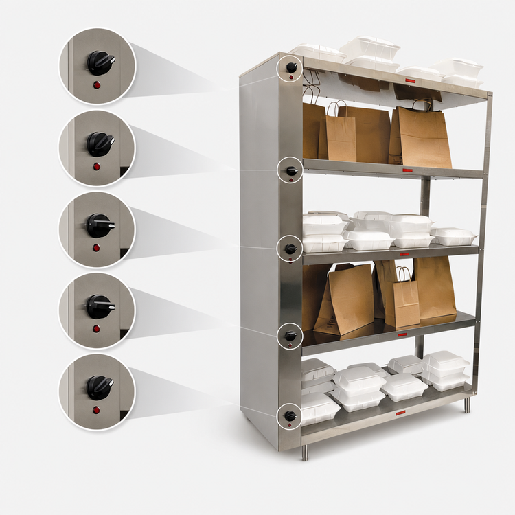 Product image #4 for Nemco 6302-5 Electric To-Go Shelf with 5 Heated Shelves