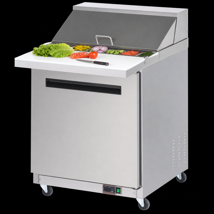 Product image #4 for Arctic Air AMT28R One-Section Mega-Top Sandwich/Salad Prep Table, 29-Inch, 6.5 Cu. Ft., Rear-Mounted Refrigeration
